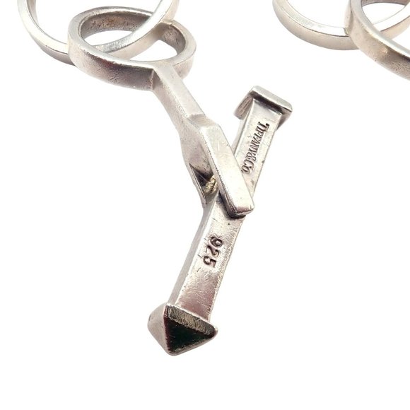 Rare! Tiffany & Co Picasso Sterling Silver Circle Link Long 34" Circle Necklace - Picture 7 of 11